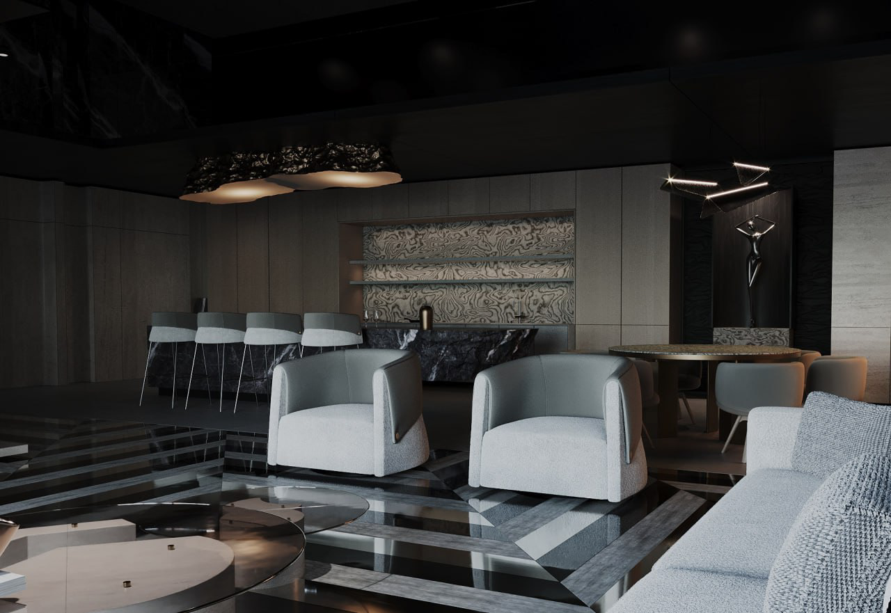 LUXURY BASMENT（奢华地下室）设计丨埃及开罗丨ABDELRHMAN SALLAM-10