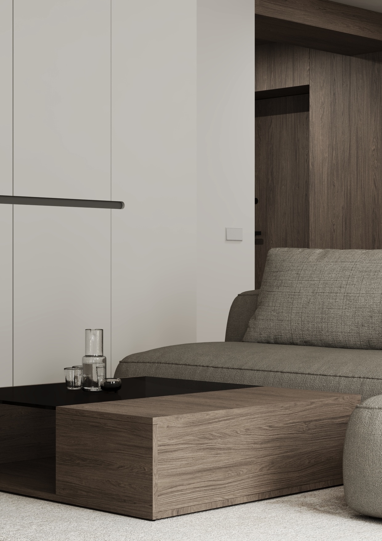 Living room and kitchen design project-4