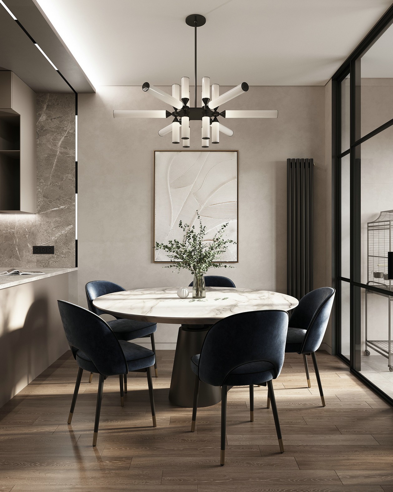 93㎡ 优雅、耐看、灰色系公寓-2