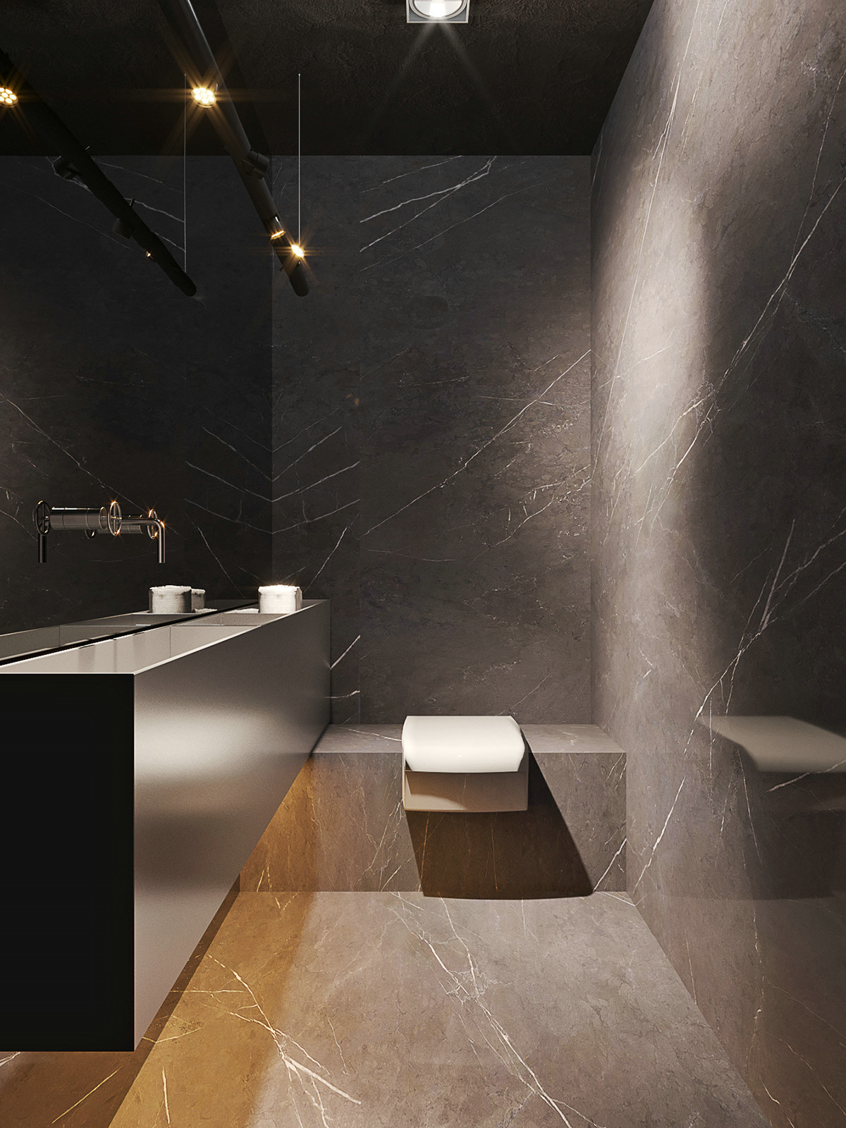 乌克兰Kyiv铜色公寓设计-17