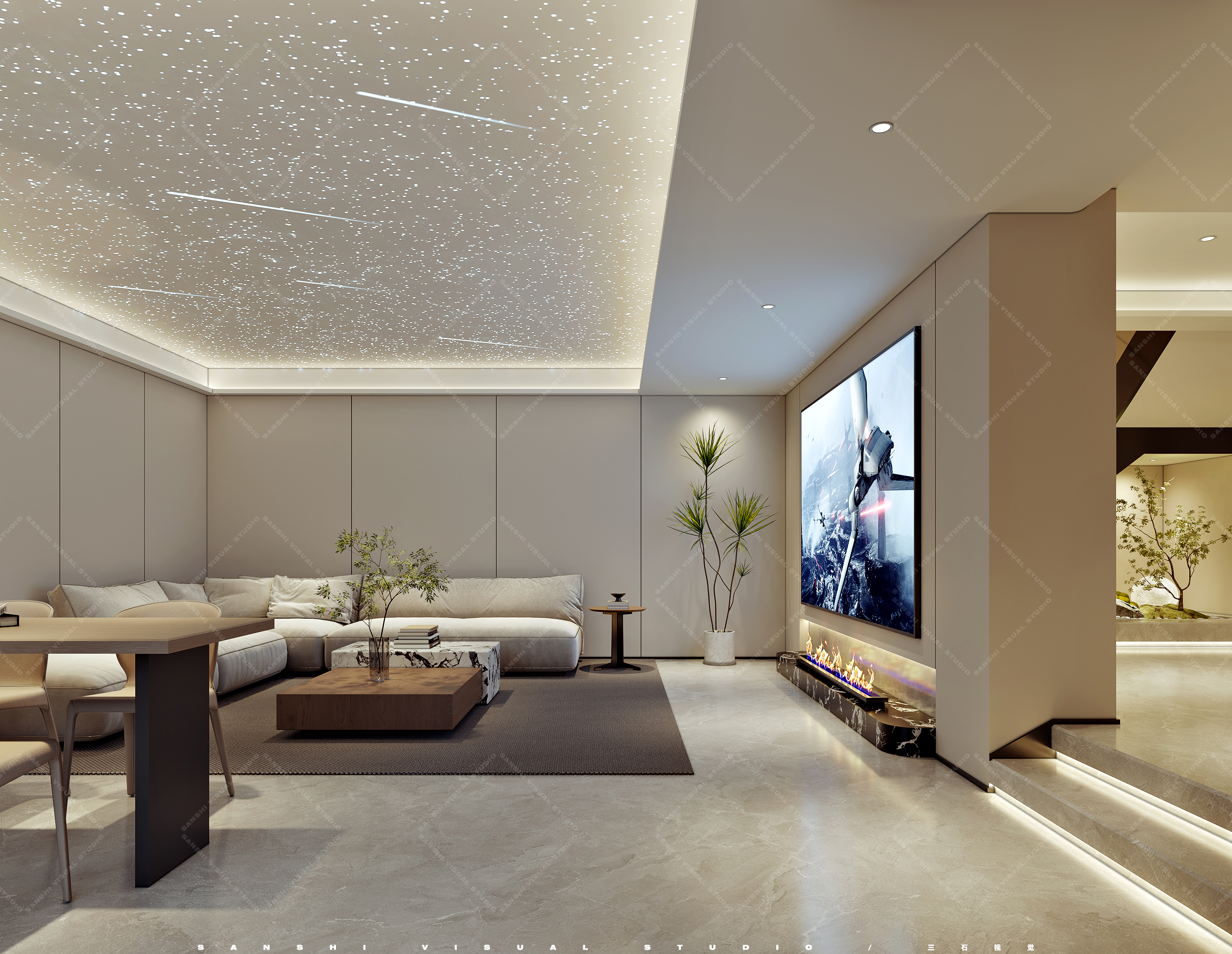 现代别墅效果图-4