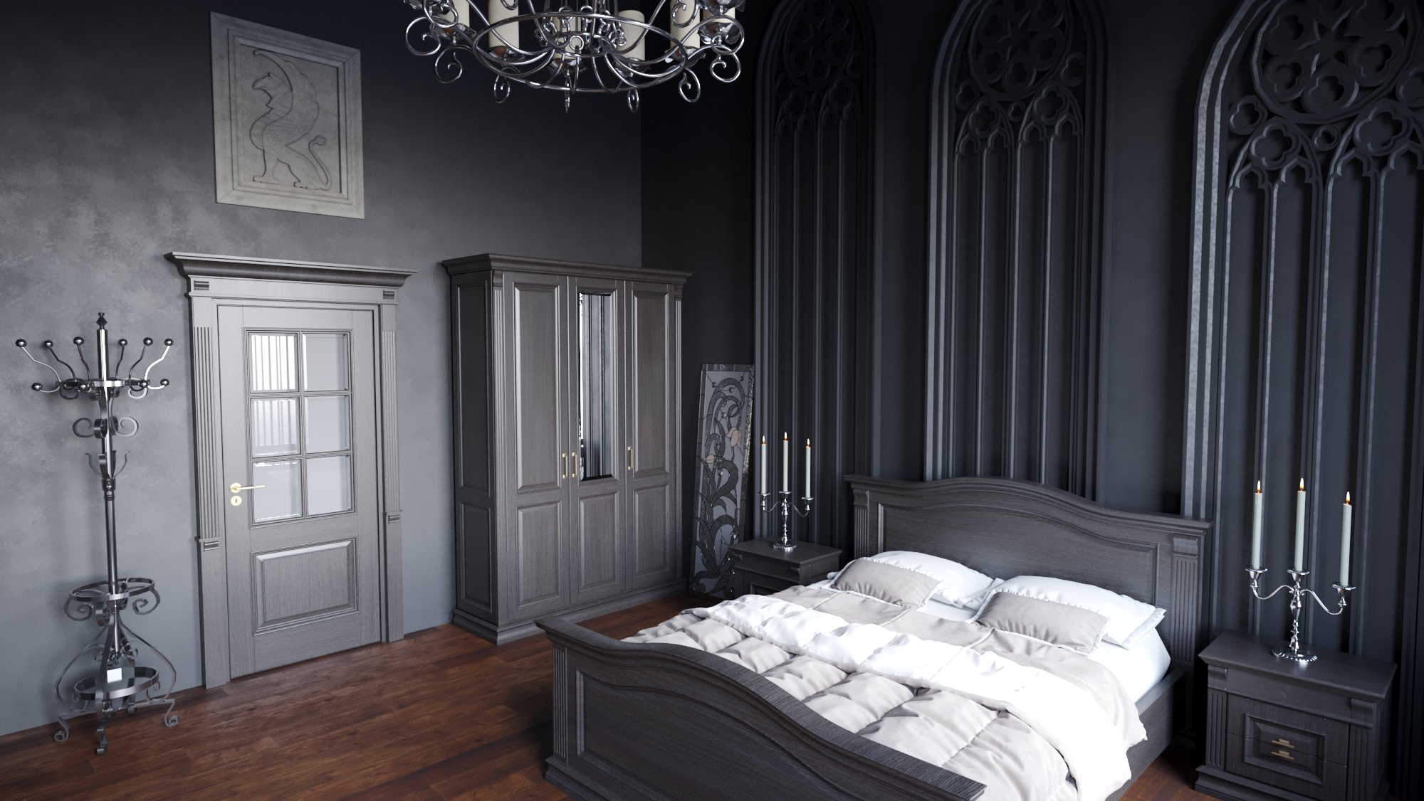 Современный интерьер в готическом стиле-6