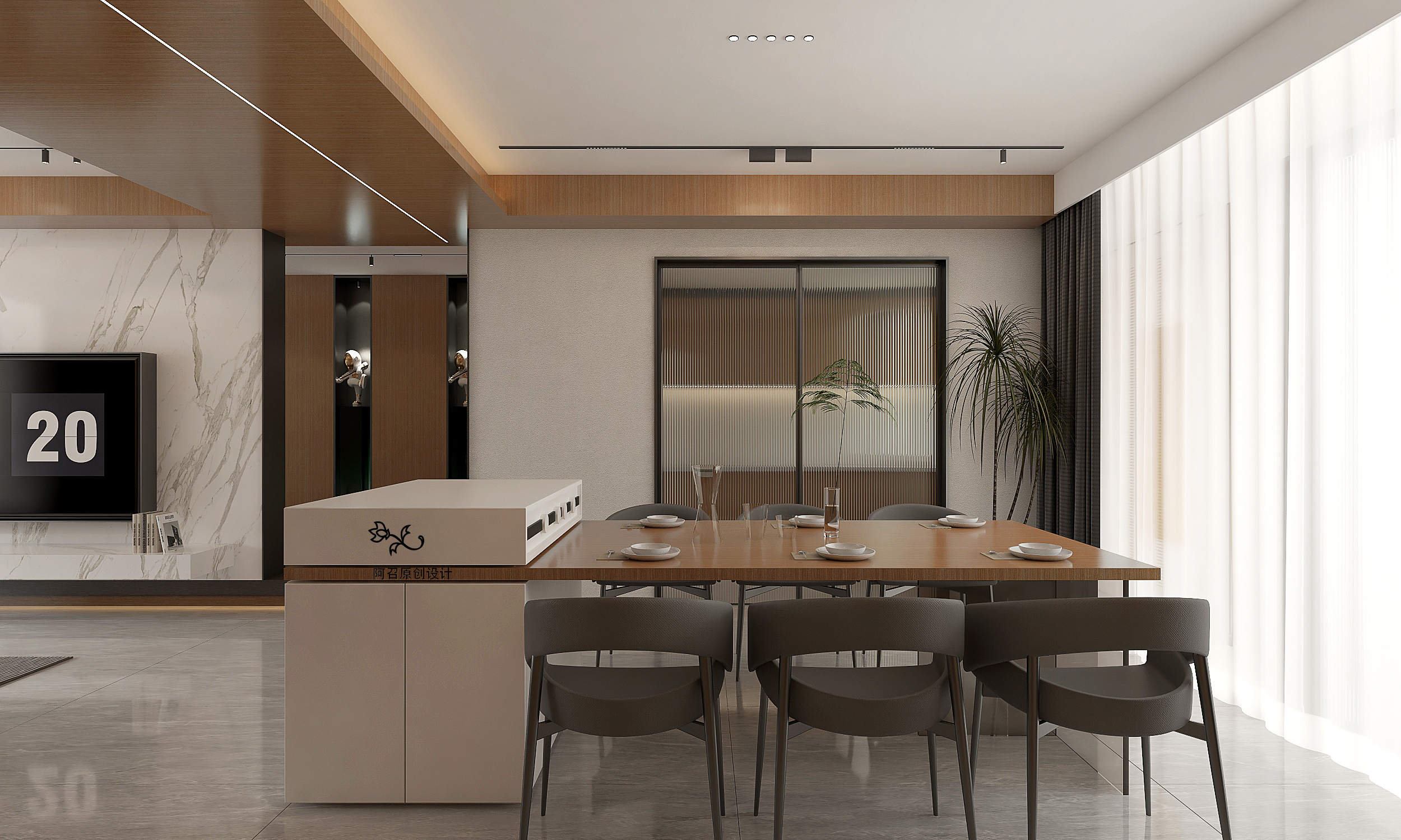 国仕山三期室内设计丨阿召原创设计-13