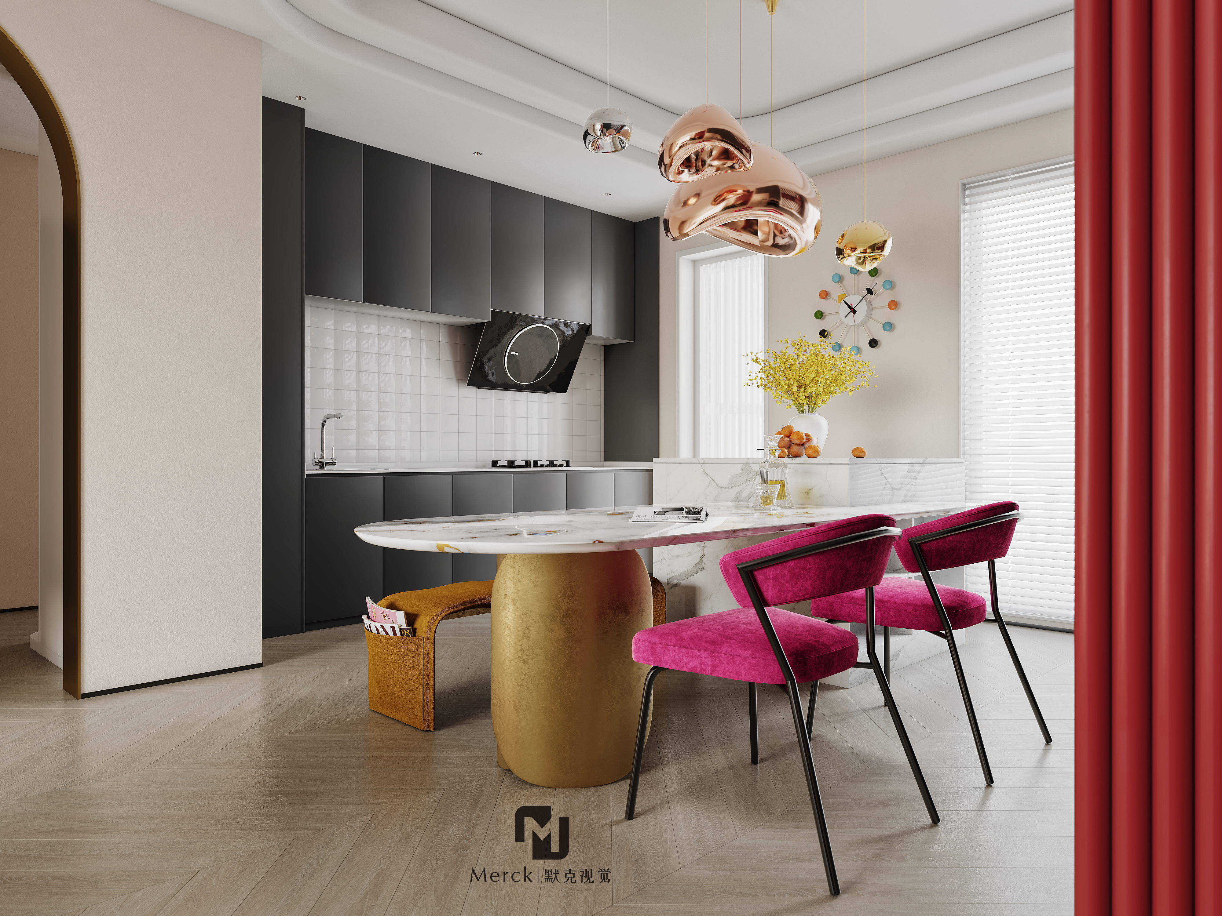 摩登轻奢风客餐厅丨默克视觉设计-16