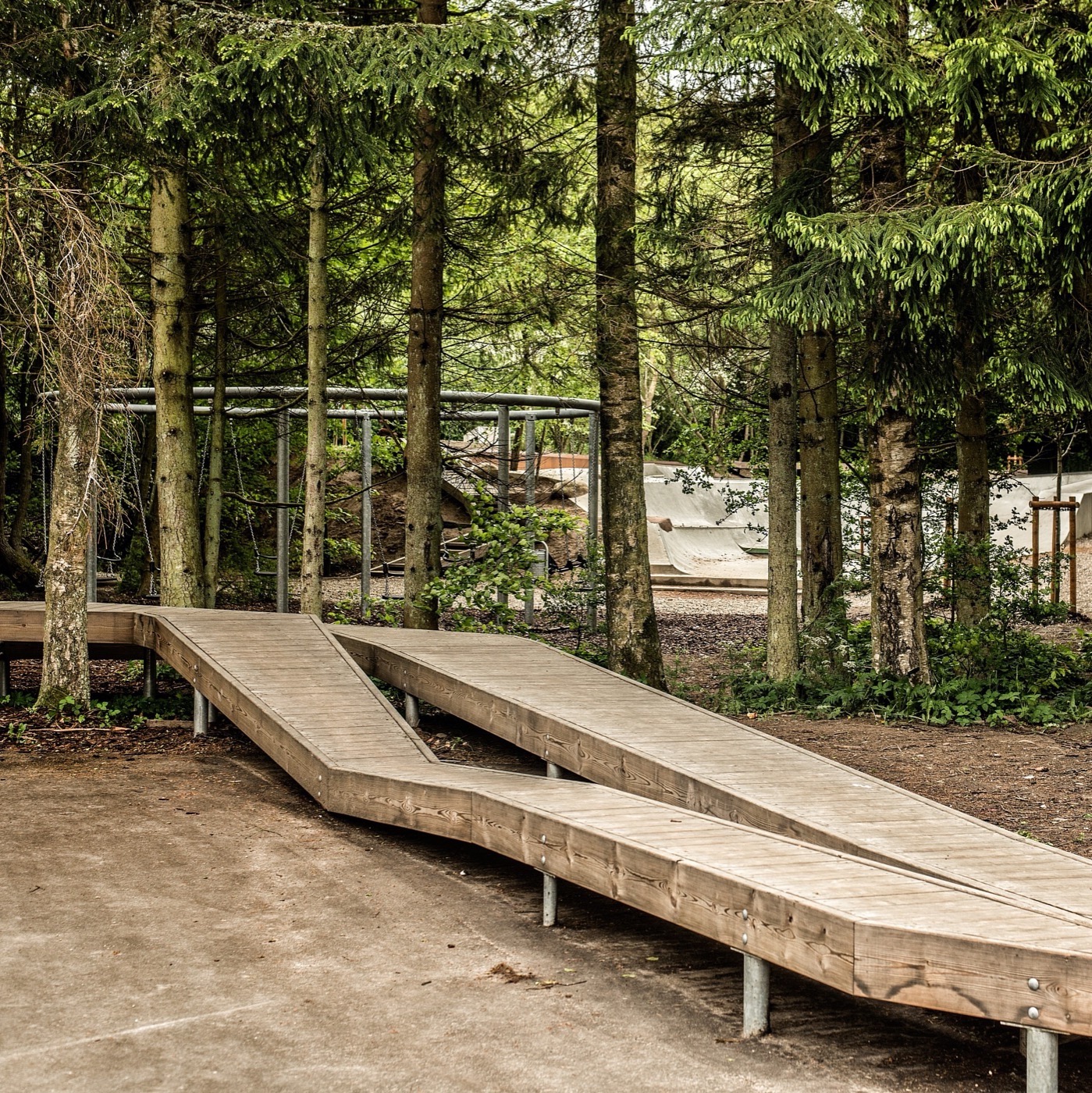 活力校园森林里的运动环丨丹麦丨VEGA landskab-14