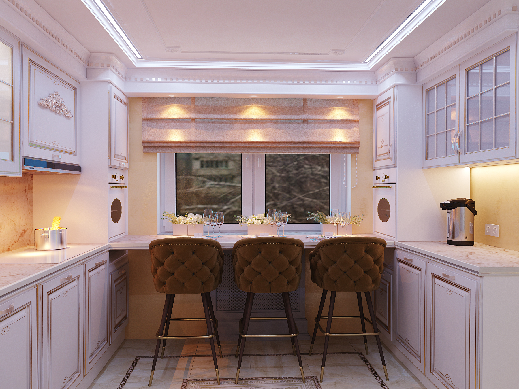 莫斯科75平3室公寓经典风格室内设计丨俄罗斯莫斯科-21