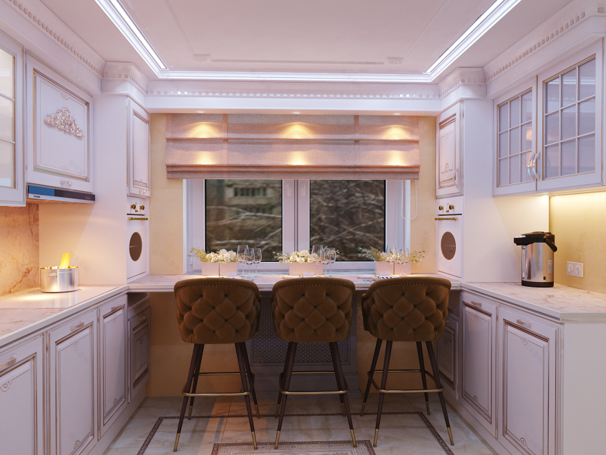 莫斯科75平3室公寓经典风格室内设计丨俄罗斯莫斯科-21