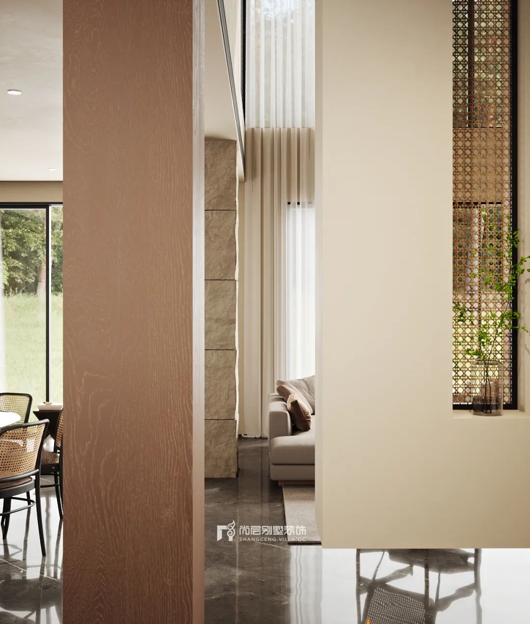 海上湾丨400㎡侘寂东方，别具一格的典雅居所-35