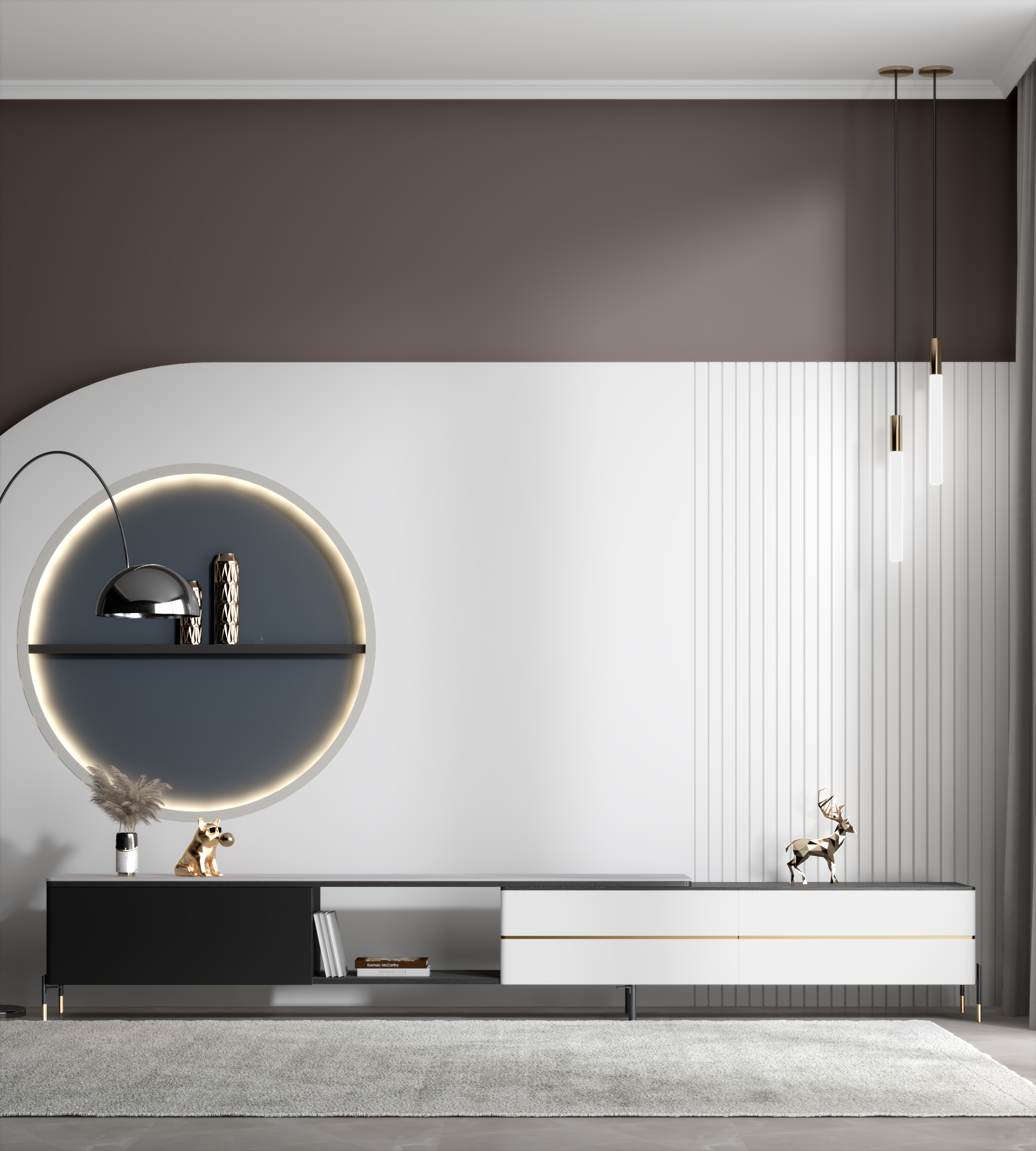 电商电视柜茶几，3DMAX2019、PScc2019、VARY4.1室内设计案例-8