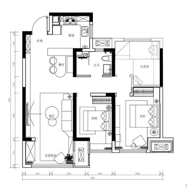 实用通透感设计，90㎡做出120㎡空间感-8