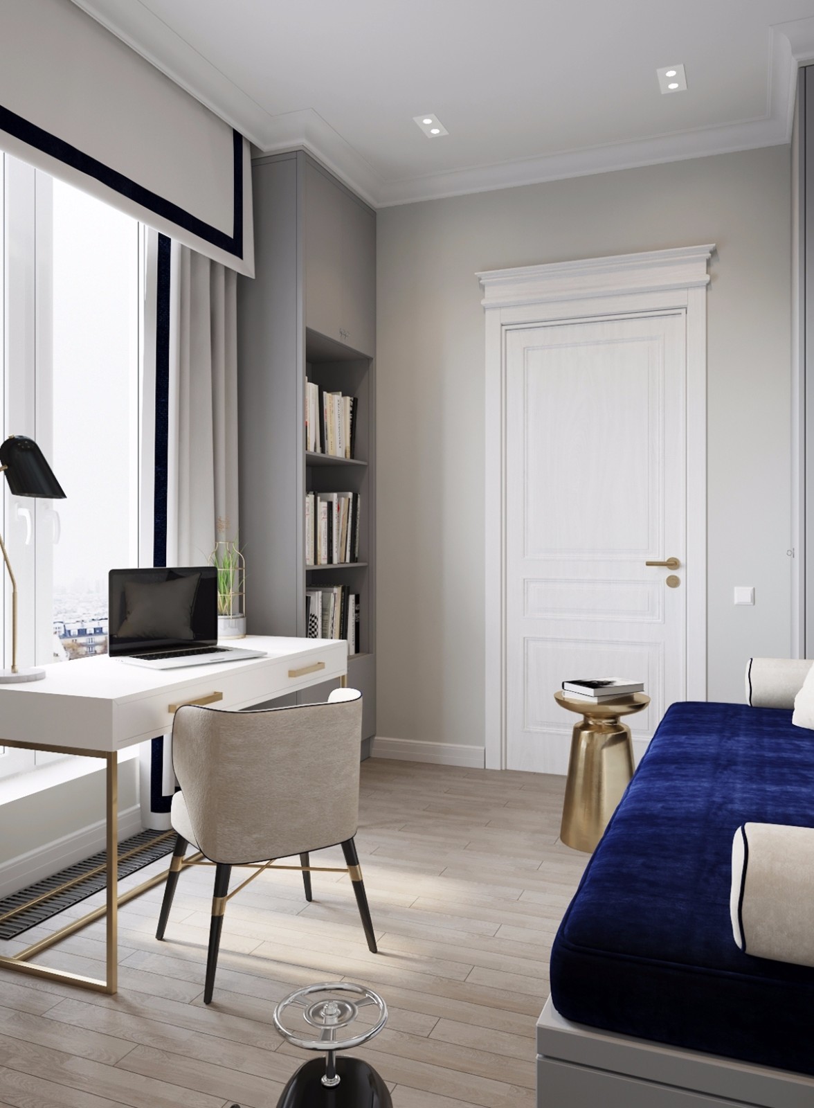 圣彼得堡现代风住宅 精简点评 | 大理石与金属的完美融合-17