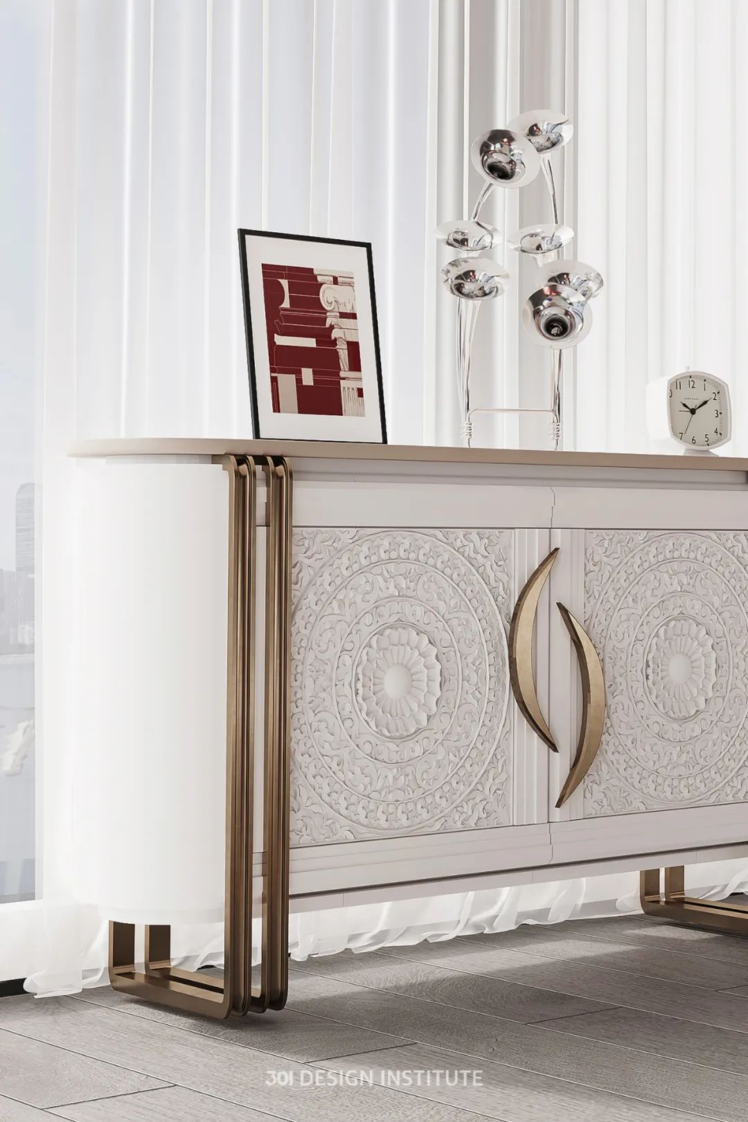 现代法式大平层丨中国广州丨301 设计研究所-35