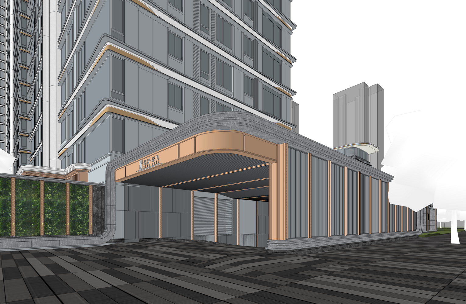 厦门建发壹里高层豪宅SU模型-1