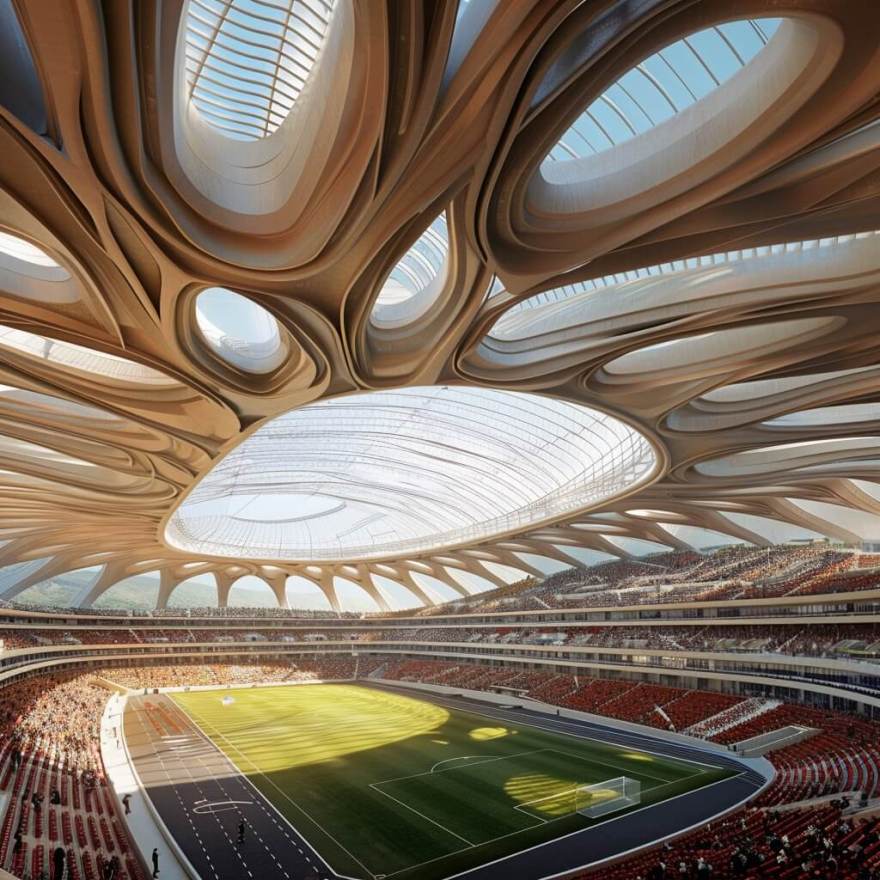 丘比内赫体育场丨卡塔尔多哈丨Green Clay Architecture-10