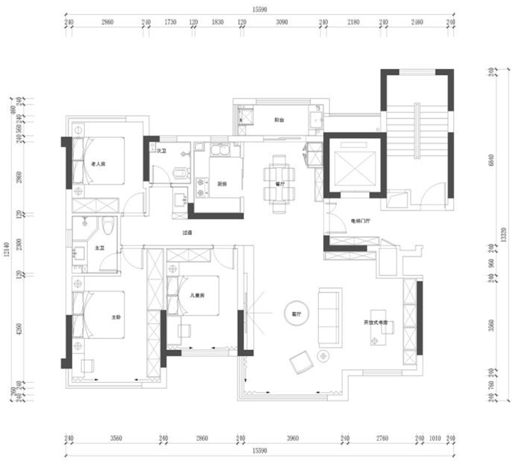 昱湖壹号现代简约风装修案例丨中国重庆丨重庆俏业家装饰-14