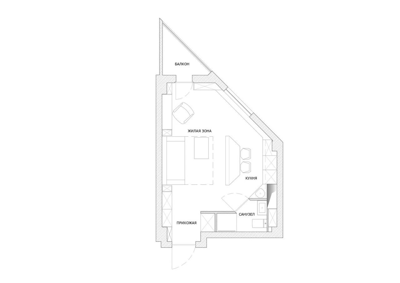 27㎡渣户型设计丨Valya Voinova-5