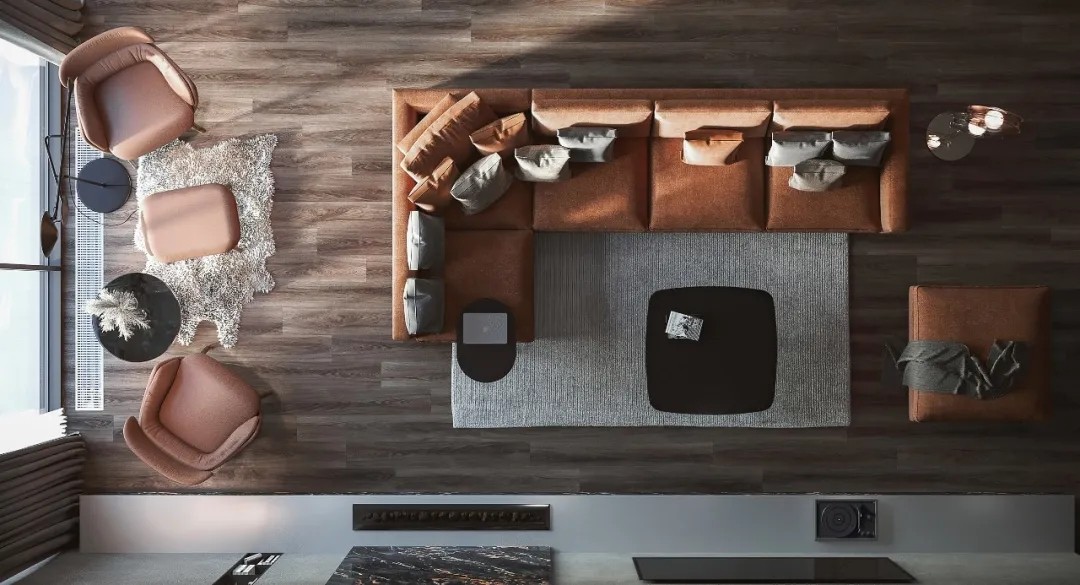 现代木质风的居住空间-16