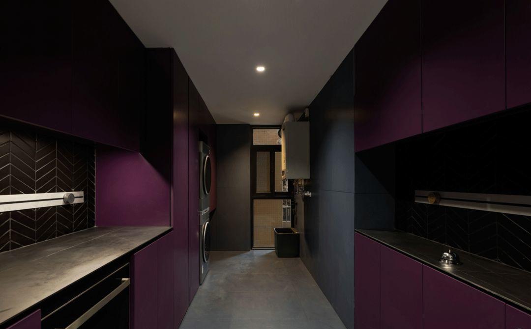 清羽设计丨平层丨粉色楼梯紫色墙壁酷炫星球-25