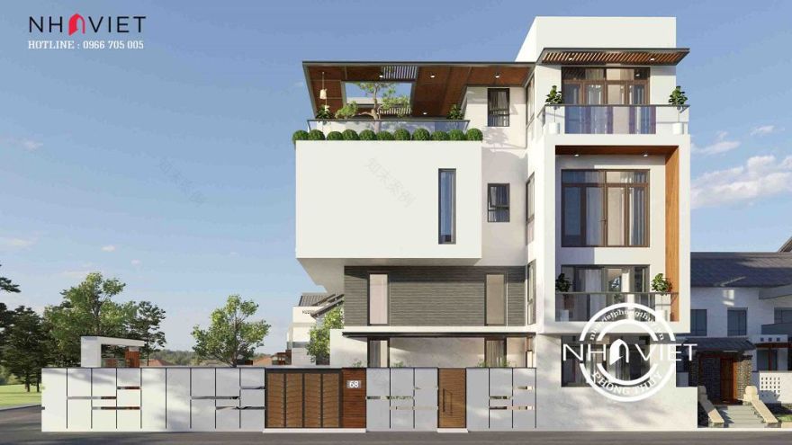 北宁现代4层带电梯别墅设计丨越南风水建筑公司-1