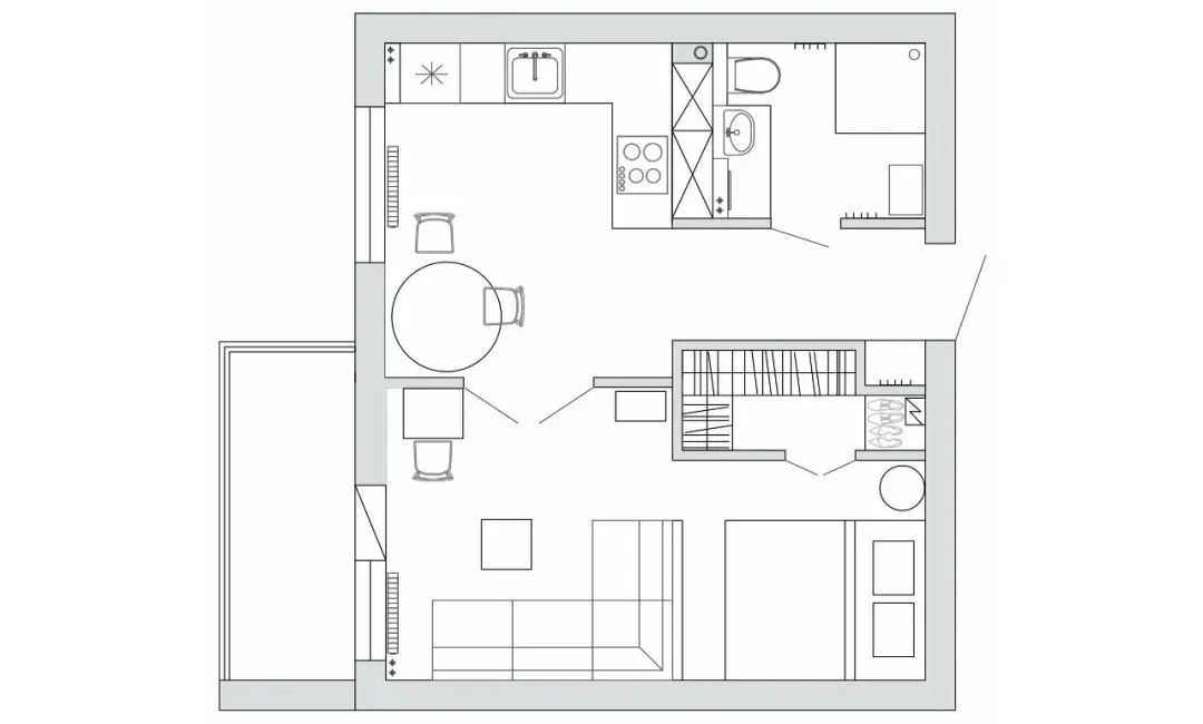 36㎡独居女孩梦想家丨Olga Koposova 和 Yulia Kitkaeva-6