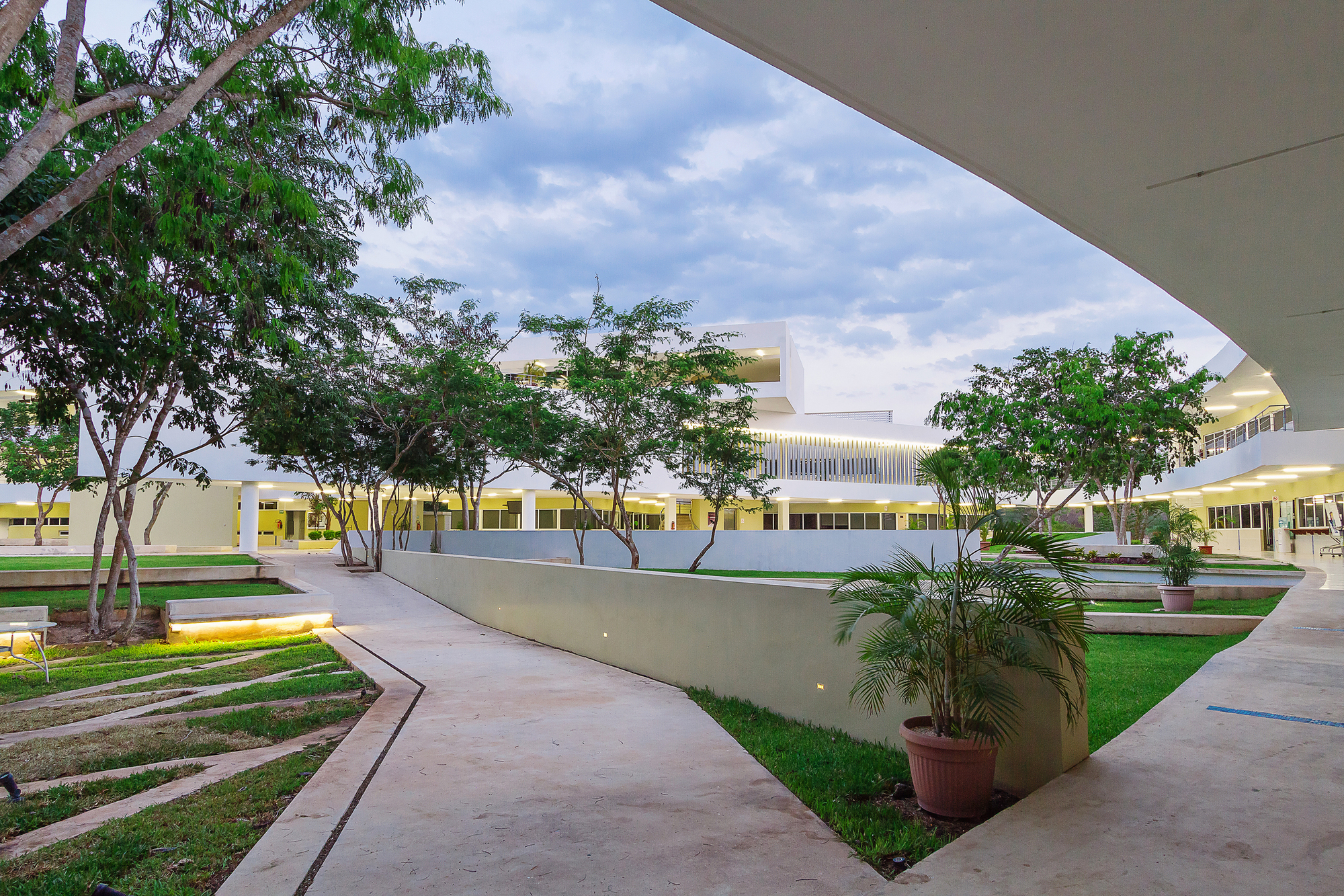 墨西哥尤卡坦自治大学教育建筑——绿色校园中的曲线魅力-16