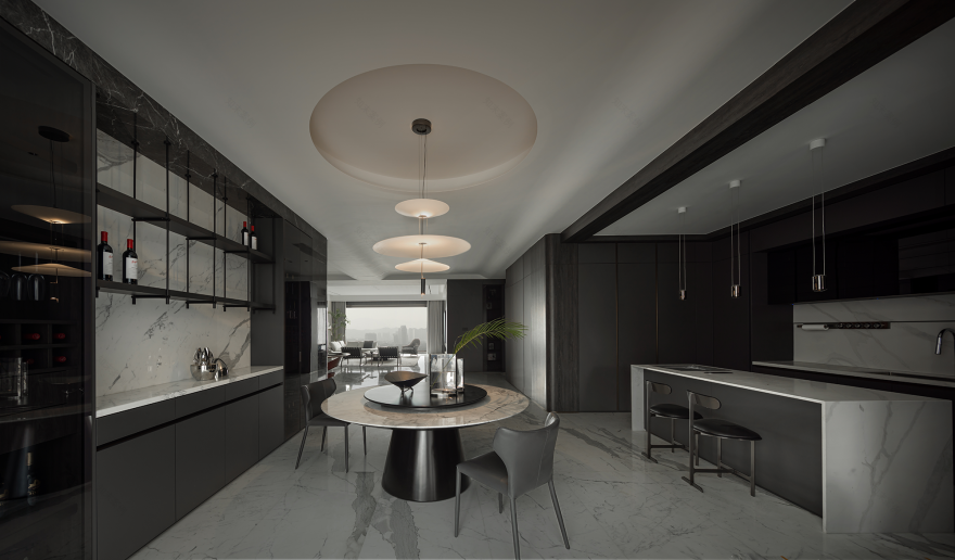 湖景大平层丨中国绍兴丨钱瀚设计团队,常青陈设-46