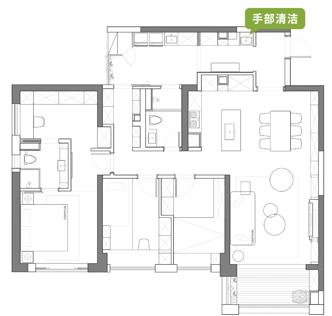 洄游动线设计,让家扩容 50㎡-35