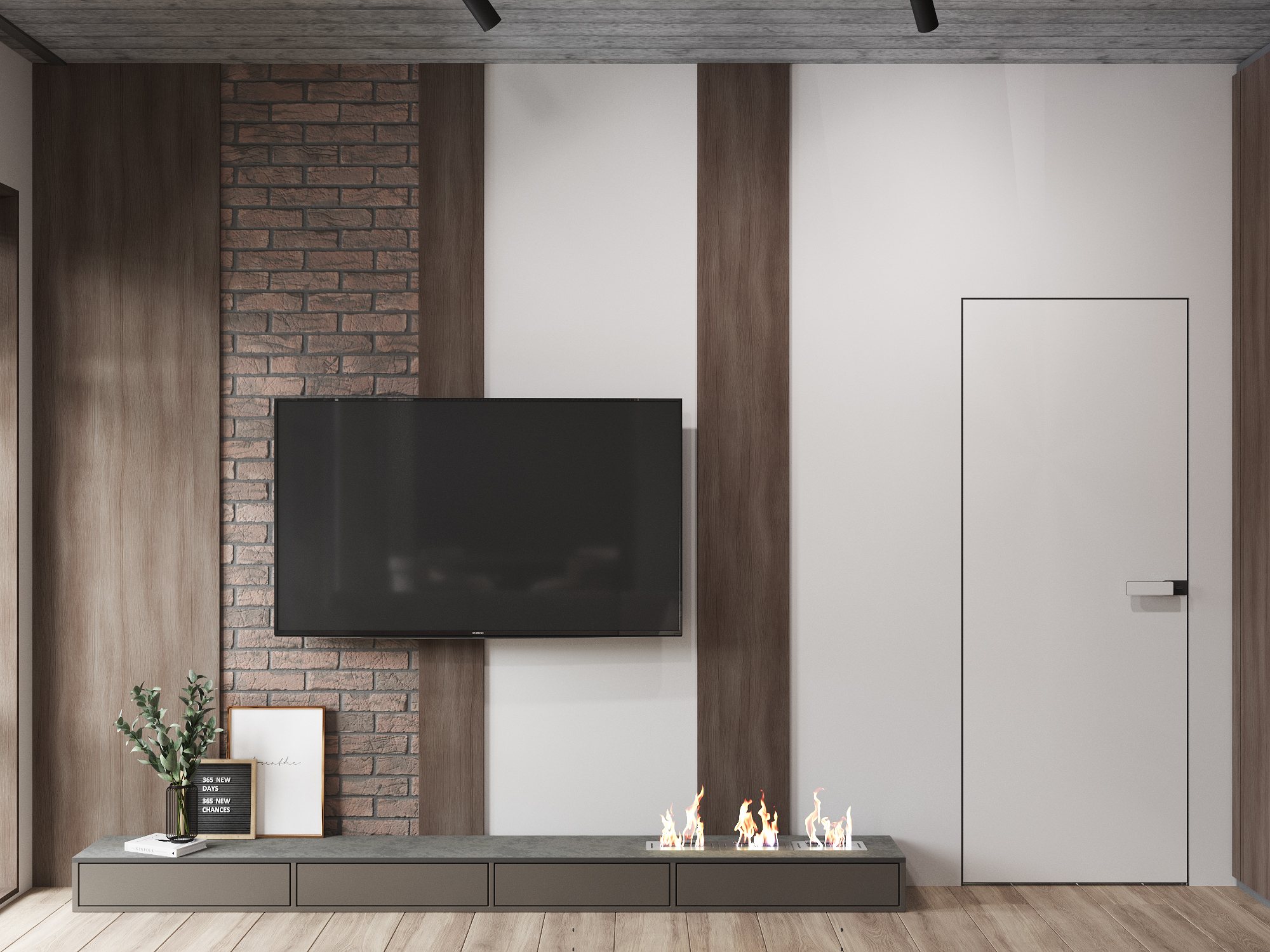 现代阁楼与民族图案-1