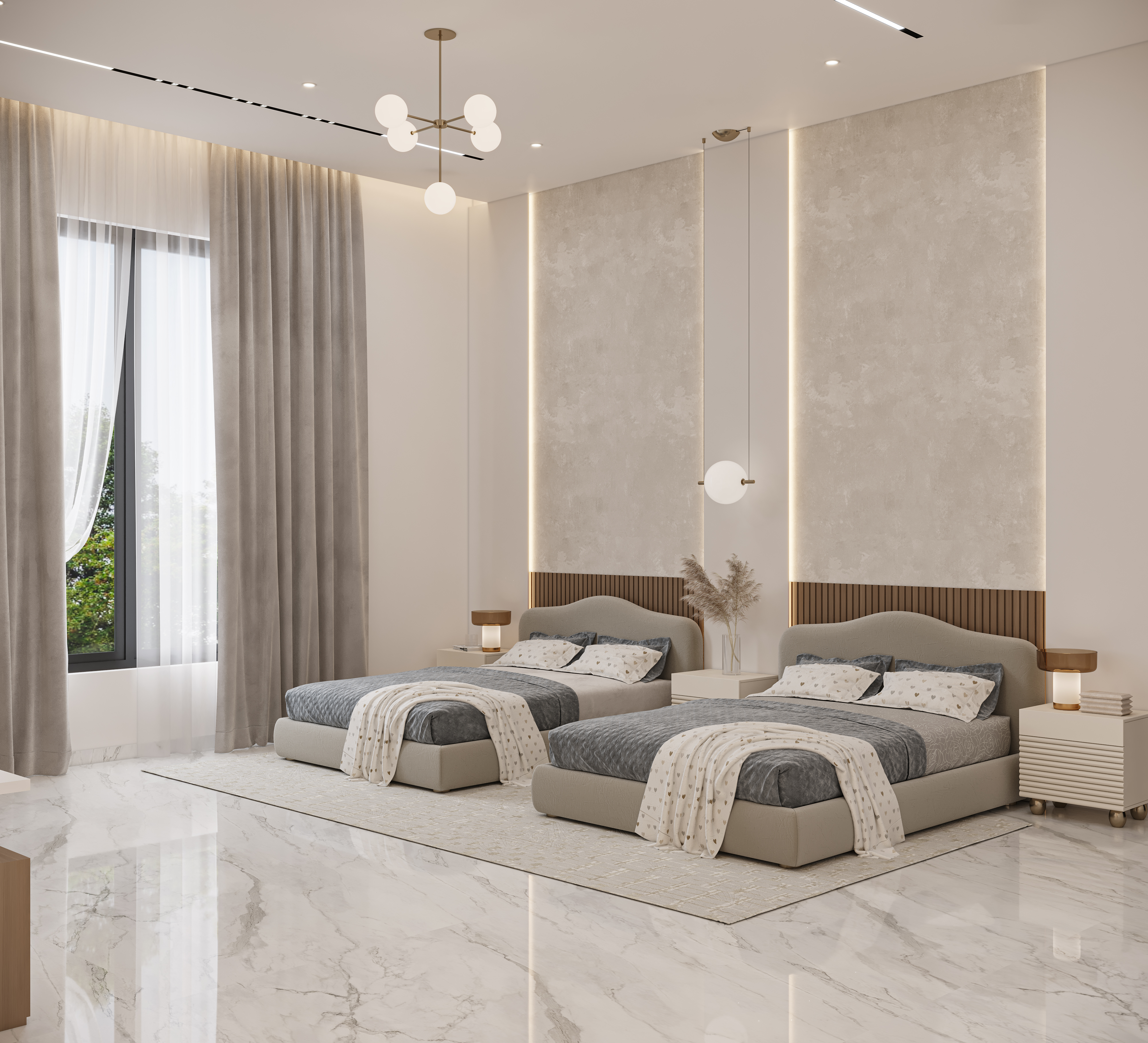 Twins Bedroom And Tv unit-1