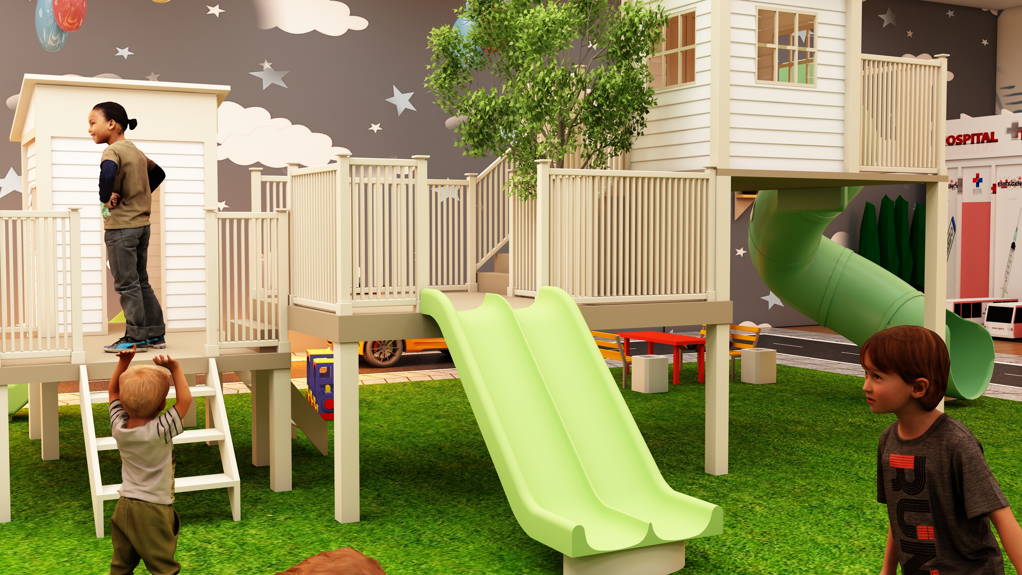 Indoor Playground Design with Café-1