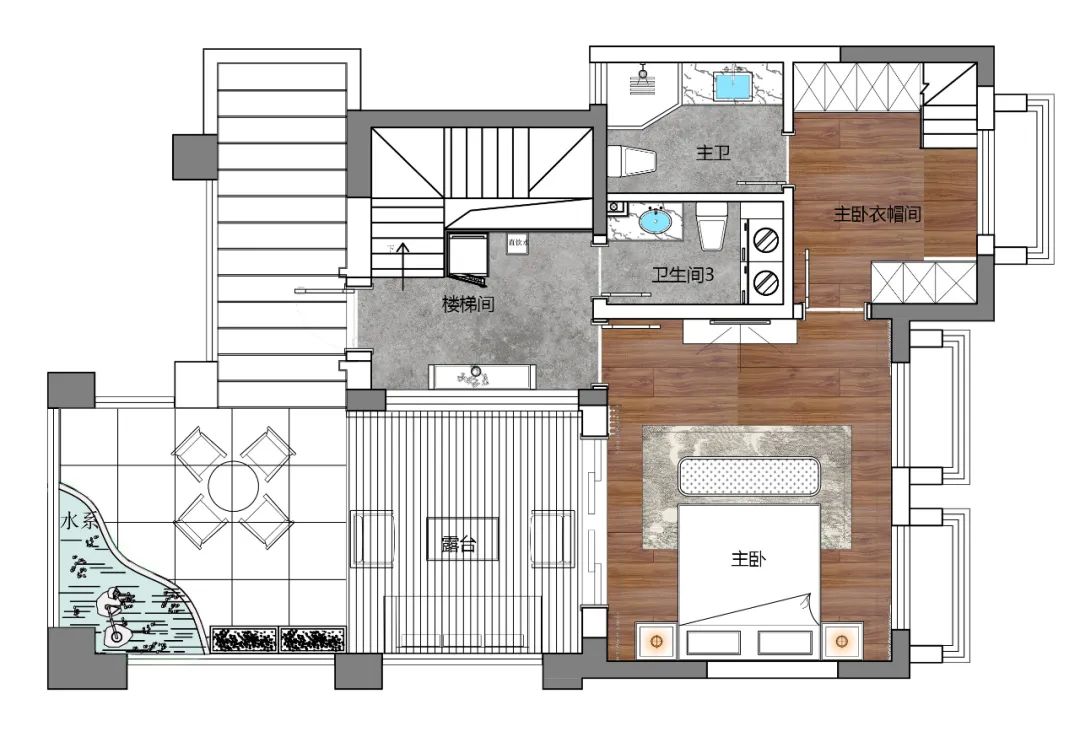 绛红之韵，山水之境——现代中式家居设计新诠释-24