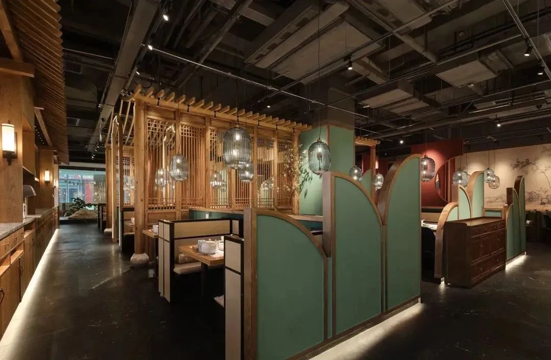 南京锦绣新中式餐厅 | 园林借景与中式色彩的完美融合-32