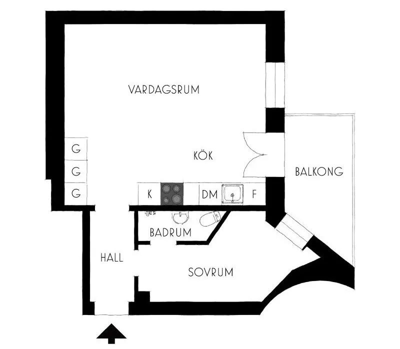 37㎡小公寓这样装，简洁实用！-24