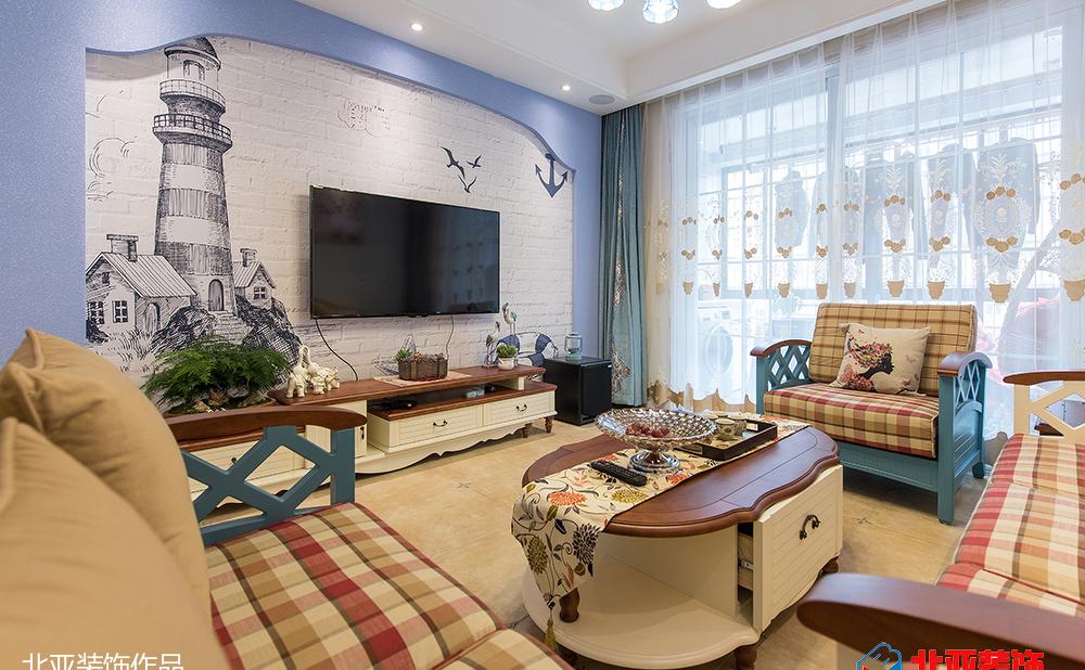 地中海风格 120㎡家居设计,白色调与蓝色元素打造浪漫空间-19