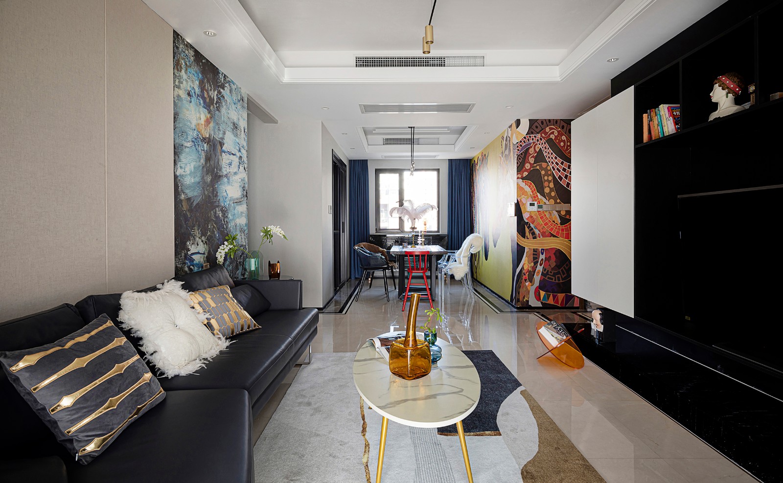 南京中海玄武公馆现代撞色之家丨中国南京丨山舍建筑设计-11