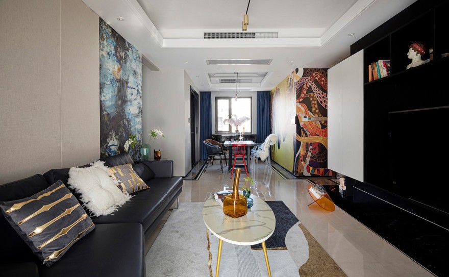 南京中海玄武公馆现代撞色之家丨中国南京丨山舍建筑设计-11