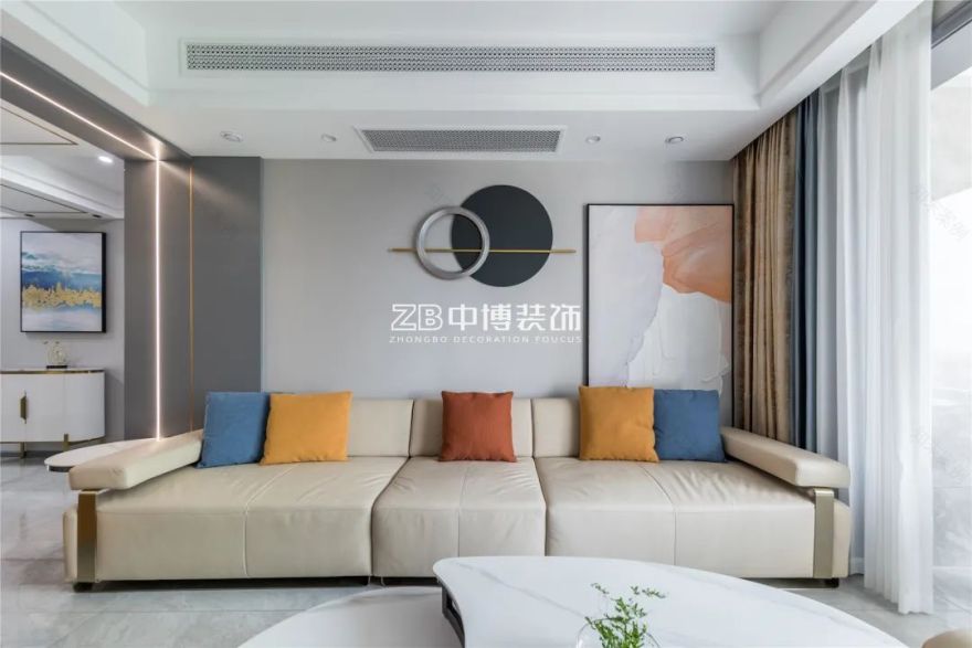 【中博案例】128方现代简约,合理利用色彩打造高级感-20