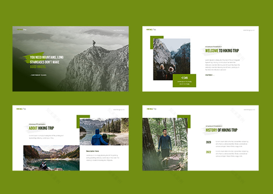 徒步旅行展示模板-4