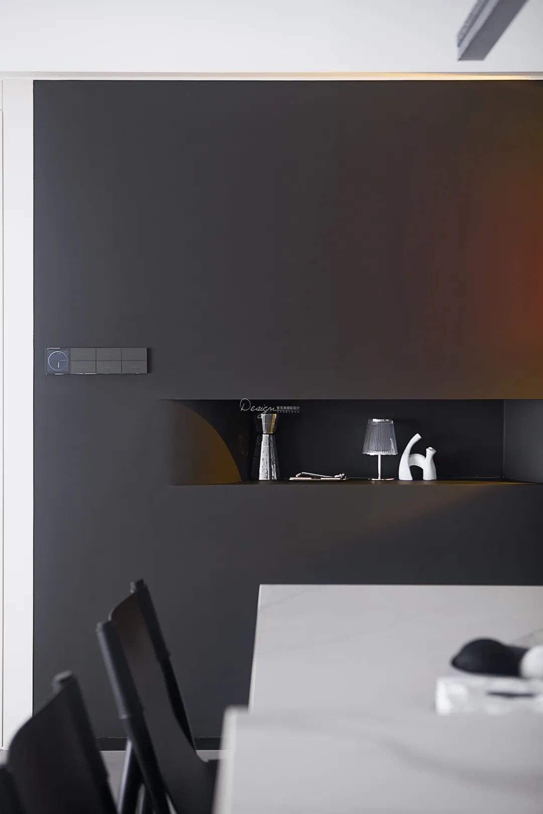 黑白极简 · 海源财富中心 160㎡秩序美感家居设计丨紫苹果装饰集团-35