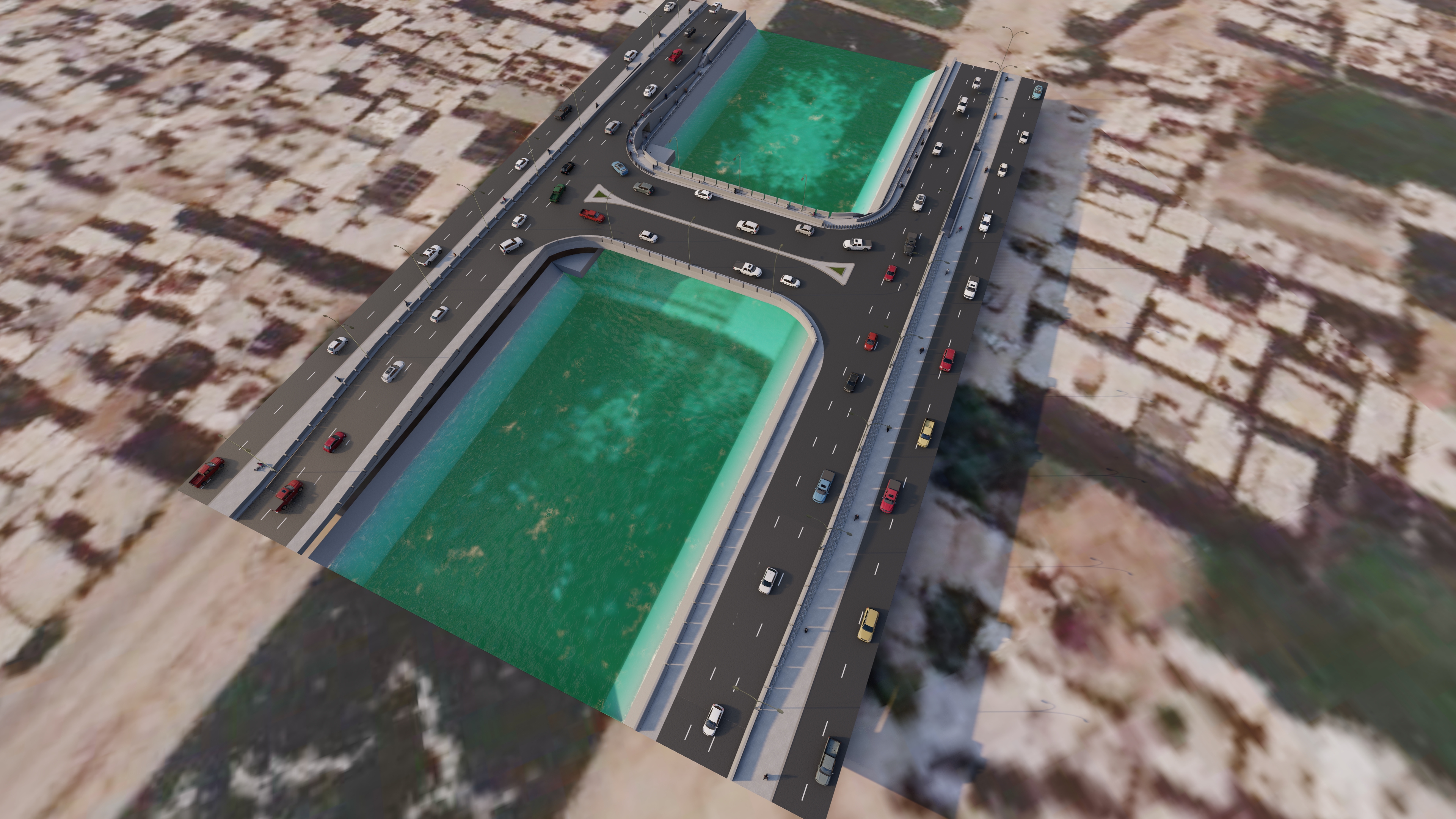 Underground Pathway with Bridge-0