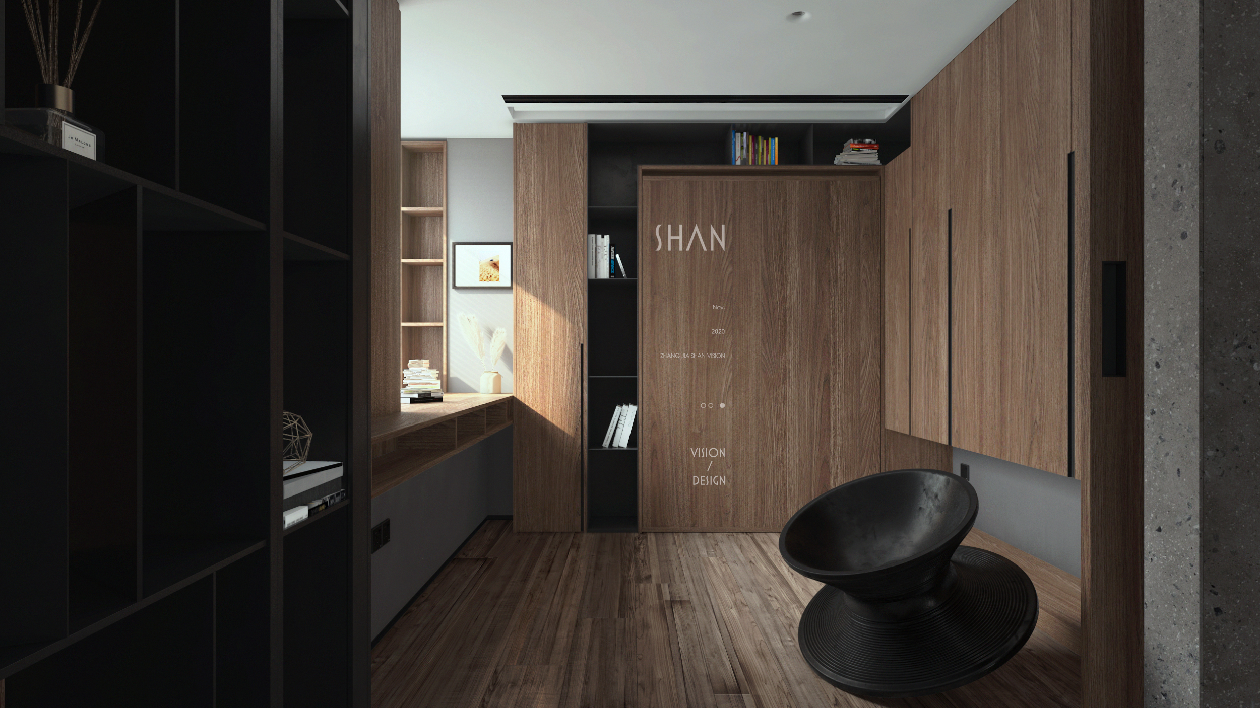 暗调魅力 | SHAN 打造单身住宅设计-10
