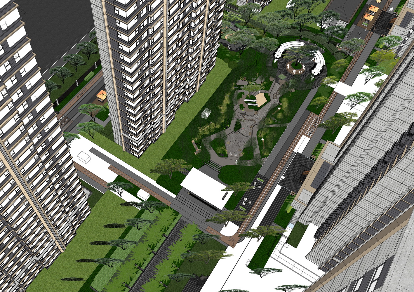 都会峯范大区景观SU模型-5