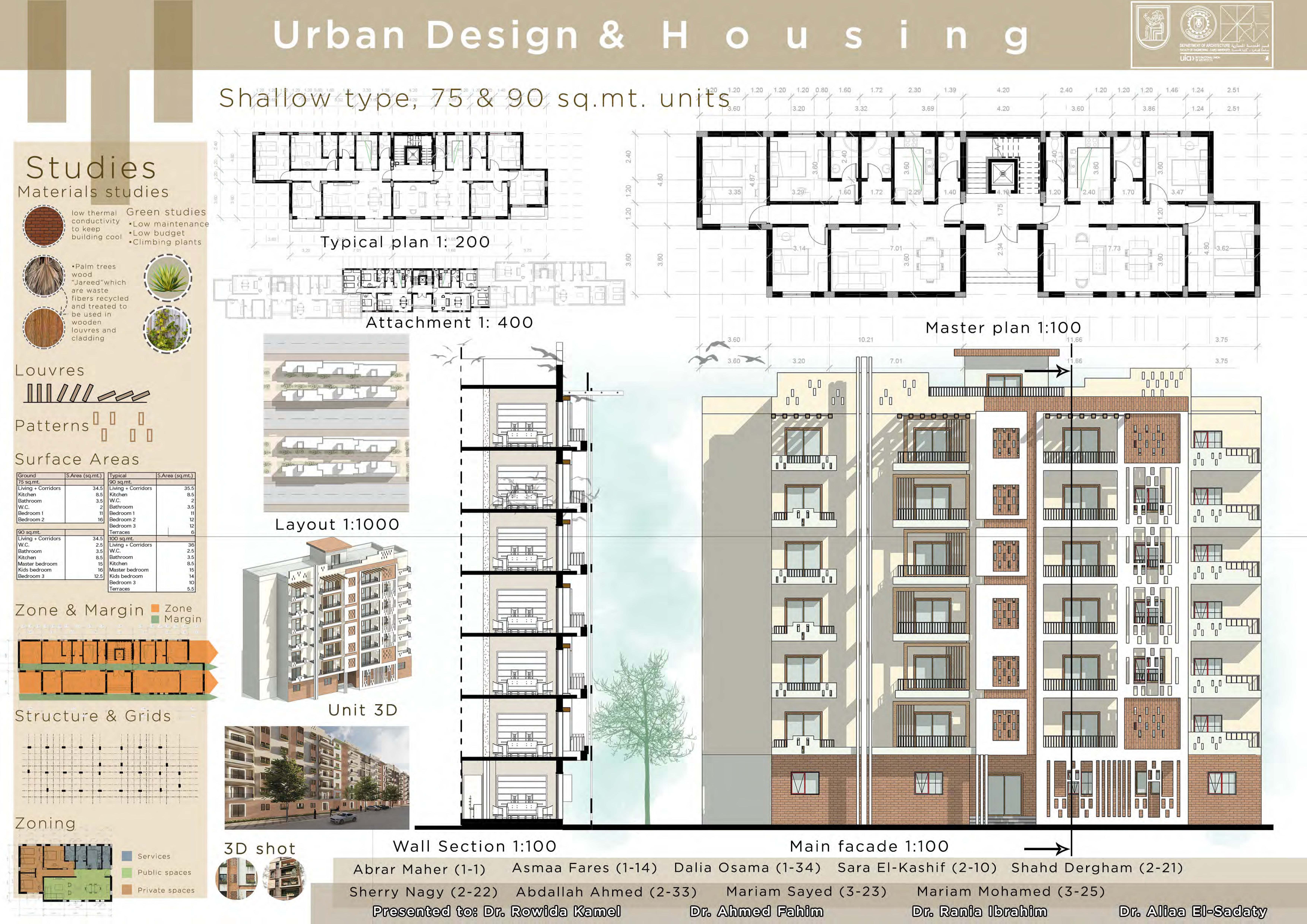 城市设计住房项目丨埃及开罗丨开罗大学建筑系三年级学生-5