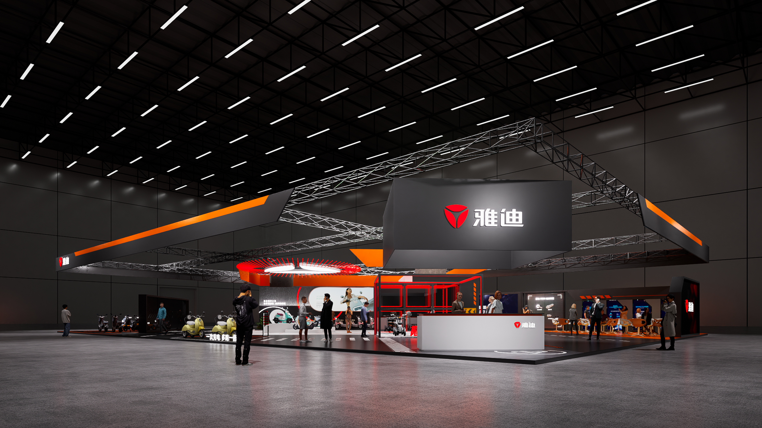 2023 华南电动车展览会雅迪展台设计-2