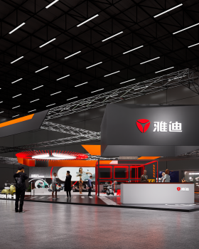2023 华南电动车展览会雅迪展台设计