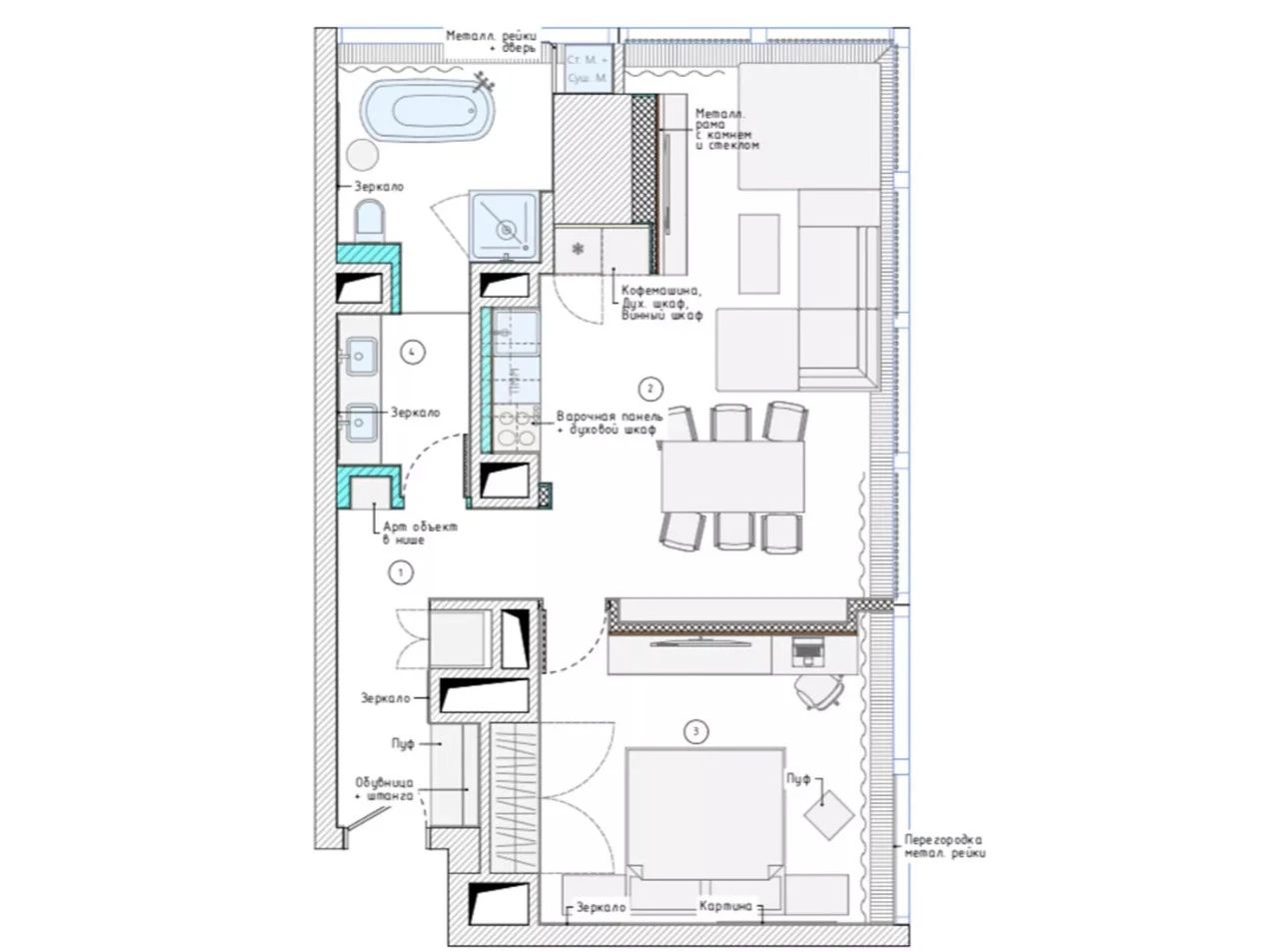 国外网红公寓室内设计丨Dina Gerasina-56