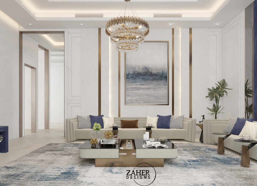 科威特新古典风格接待处丨Zaher Design Studio-9