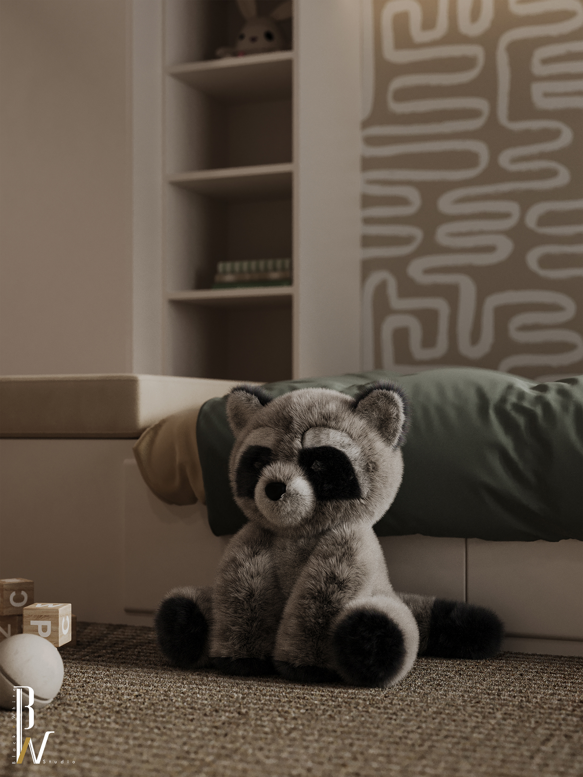 儿童房设计丨波兰丨Black N White-18