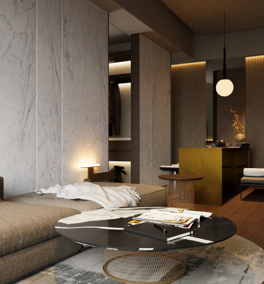 琢光石境・城市靜奢居,弧影棲所・城市輕奢私寓丨中国台湾丨藍雅設計事務所-34