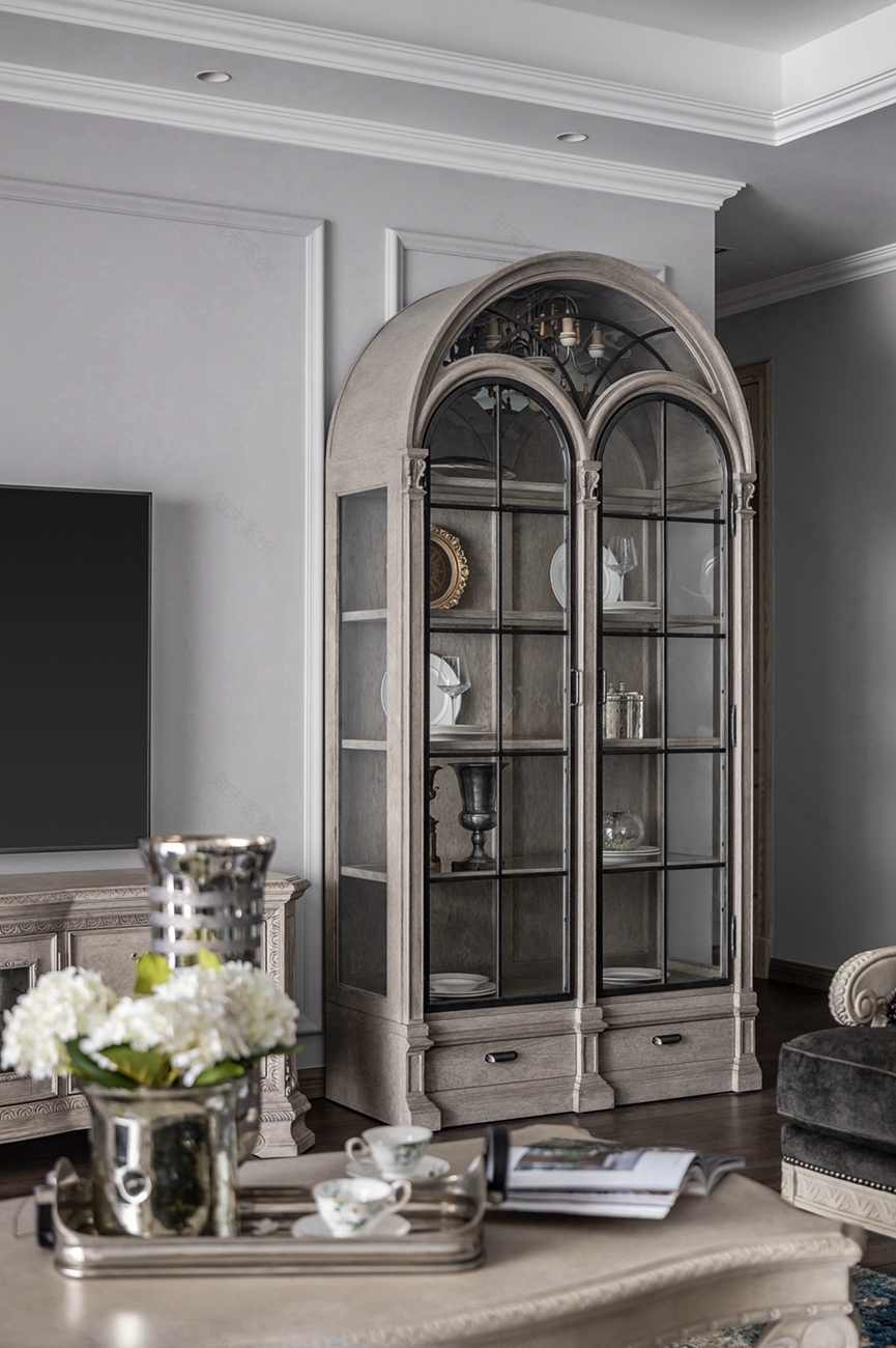 宏福樘设计丨平层丨200㎡美式复古混搭,延续经典爱情故事里的生活日常-22